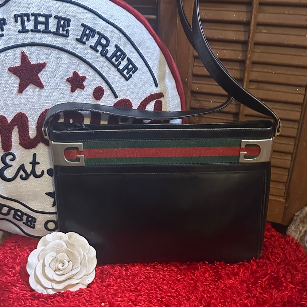 Gucci Black and Green Women's Satchel